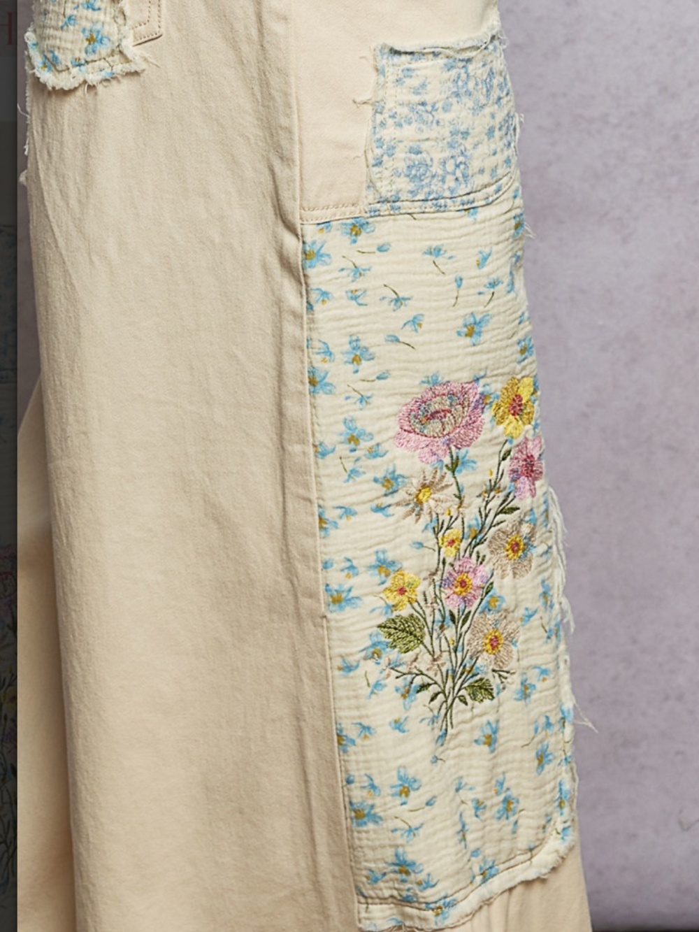 🎂 POL “ COLUMBIA ” POL DENIM TWILL PANT WITH EMBROIDERY DETAIL 61 - Picture 6 of 6